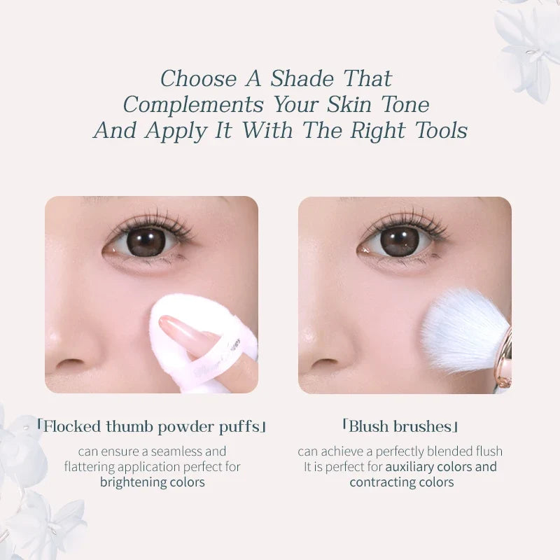 Blushimmer Flower Knows Butterfly Cloud Collar Collection Rouge Box with highlighting and blush duo powder, 6g in brightening auxiliary shades