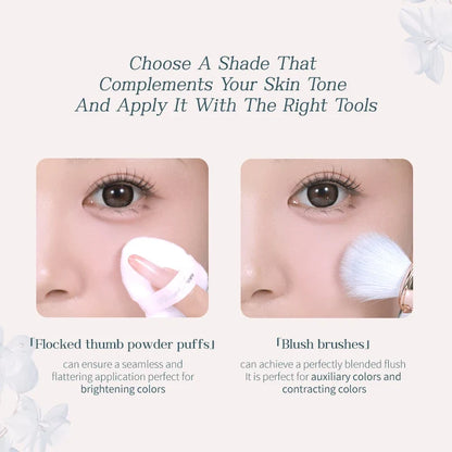 Blushimmer Flower Knows Butterfly Cloud Collar Collection Rouge Box with highlighting and blush duo powder, 6g in brightening auxiliary shades