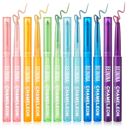 Shiny Chameleon Metallic Blue Eyeliner Gel Pen Eyeshadow Multicolor Eye Liner Pearlescent Polarized Glitter Eyes Pigment Makeup