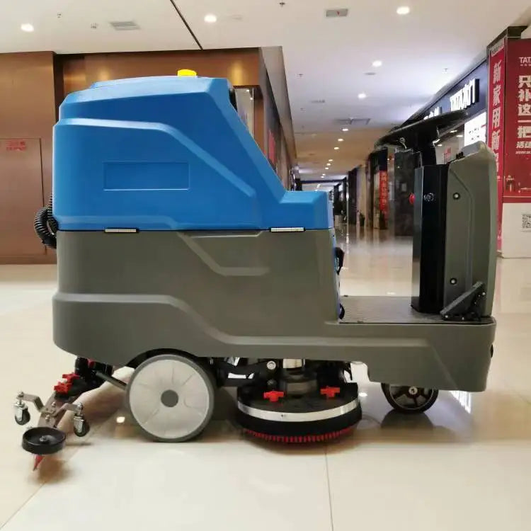 Commercial Scrubber Cleaning Equipment 2-Brushes Ride-on Floor Scrubber Dryer Electric 24V Professional Floor Cleaning Tool