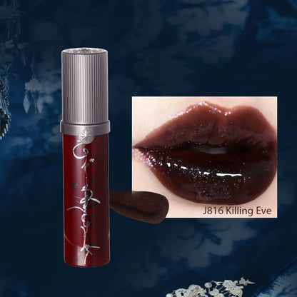 Girlcult Unreal Lip Gloss by Blushimmer with iridescent, glossy finish, showing four shades for a moisturizing, non-sticky look.