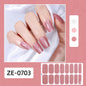 Gradient Cat Eye Style Nail Art Stickers, 16-Piece Set Self-Adhesive Waterproof Glitter False Nail Decals