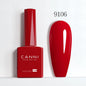 Blushimmer CANNI Hema Free Nail Gel Polish Fall Color Collection with semi-permanent diamond long-wear top coat in glossy red and nude shades.