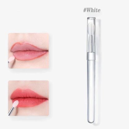Blushimmer silicone lip and eyeshadow brush with cover, dustproof lipstick and glitter eyeshadow applicator, portable multi-purpose tool