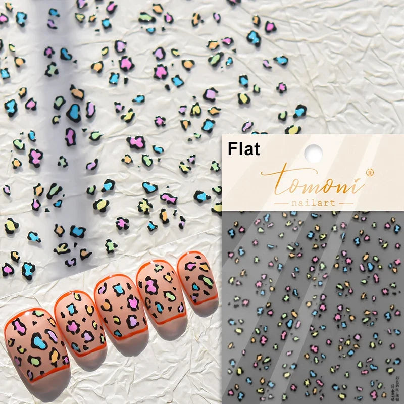 French leopard print bowknot lace ribbon with rhinestones and pearls, ideal for manicure decoration by Blushimmer.