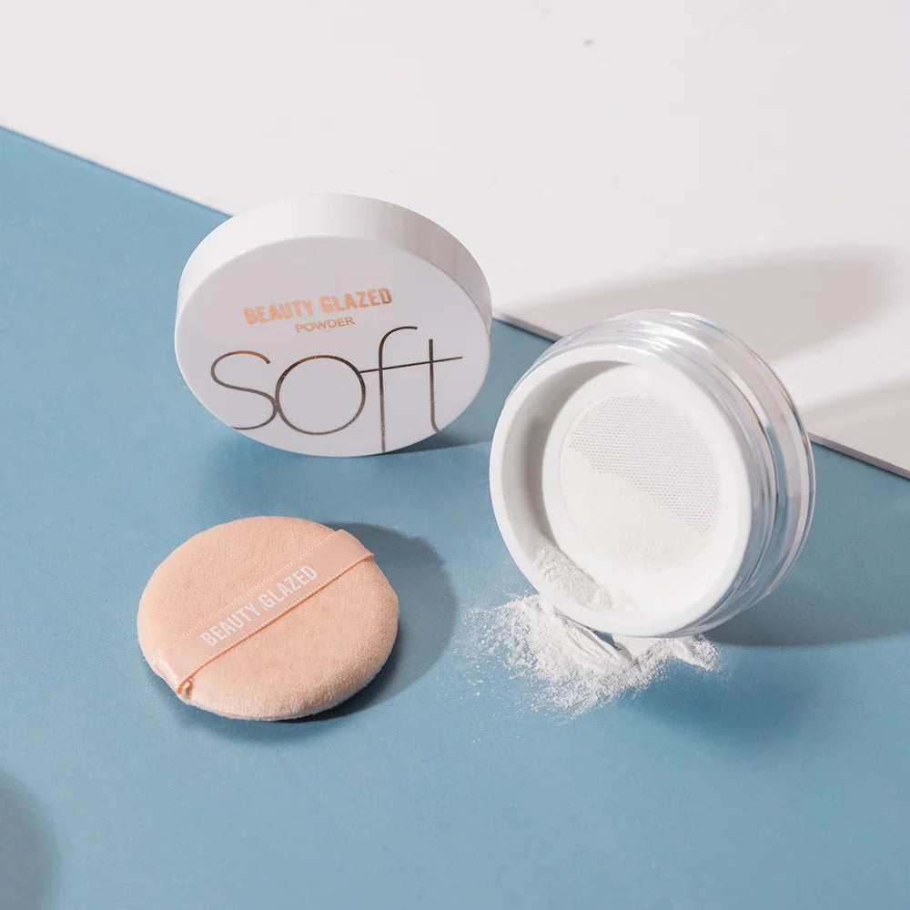 Beauty Glazed Blushimmer matte loose powder in four shades, waterproof, long-lasting concealer and banana powder for makeup application