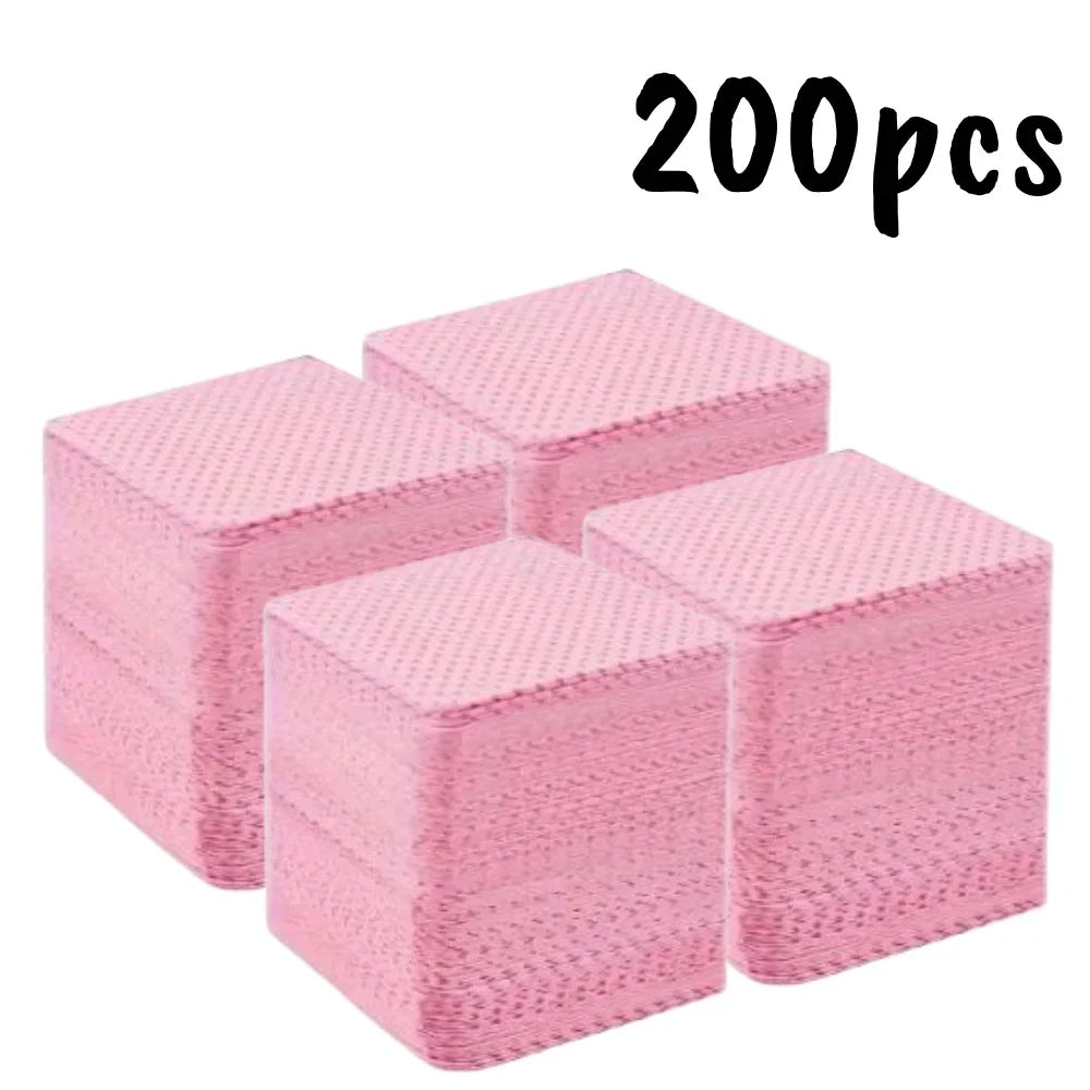 Blushimmer lint-free nail wipes and gel cleansing tissues for nail polish removal and beauty cleaning, aluminum-free pads.