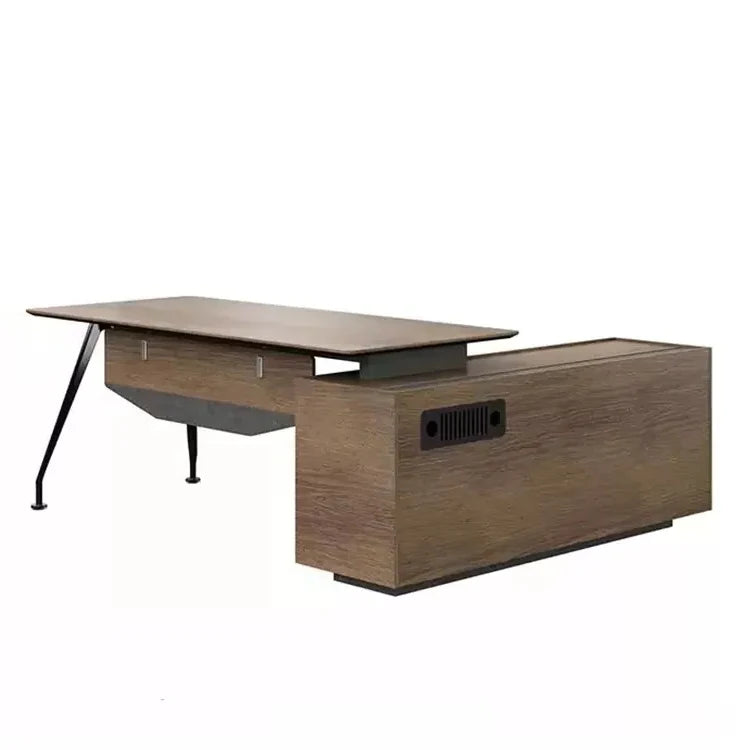 Modern Single Workstation Desk Beautiful Writing Board for Agent Purchase Open-Concept Office Furniture in Wood Home Decor