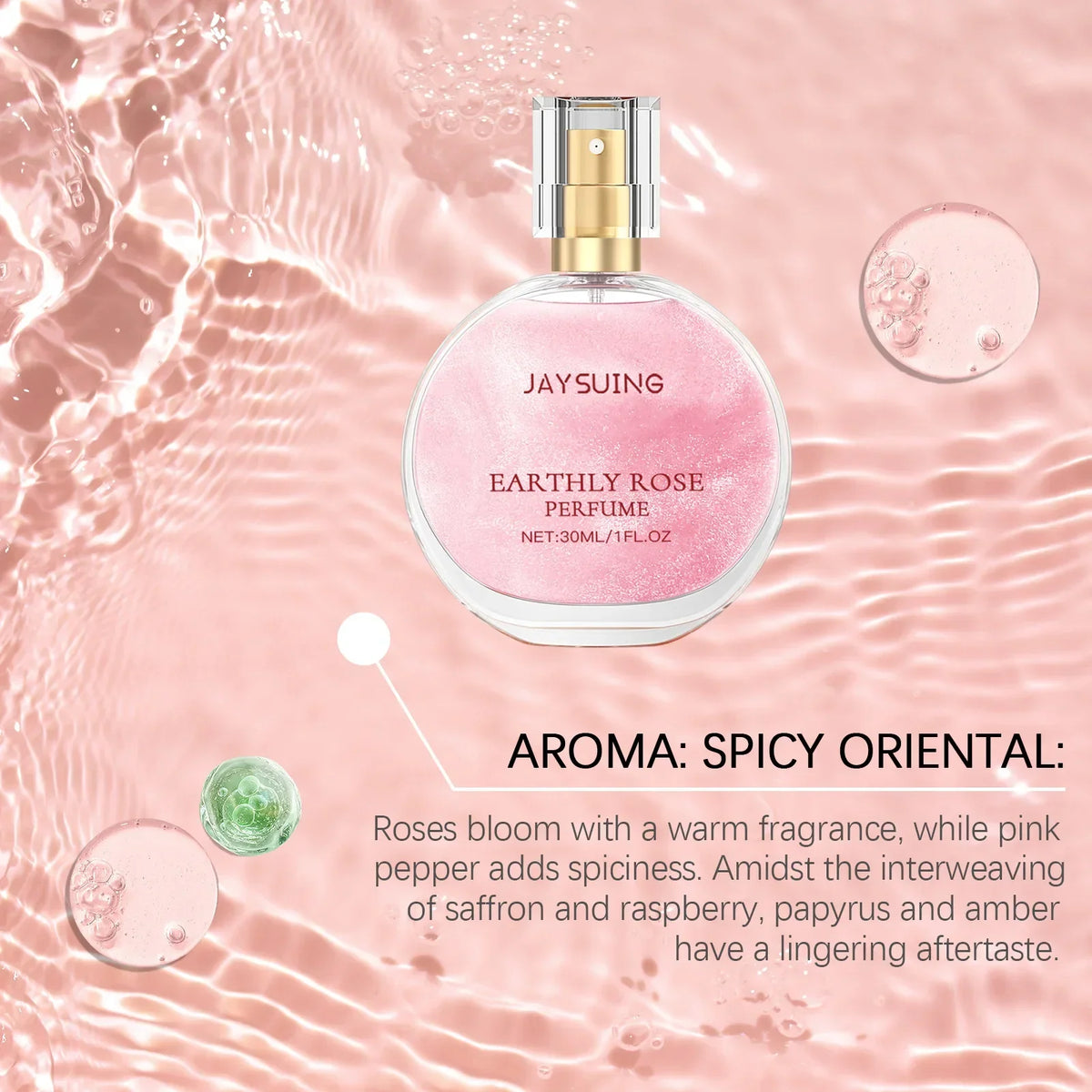 Blushimmer women's long-lasting rose floral perfume spray with moisturizing body mist and fresh, pheromone-enhanced scent.