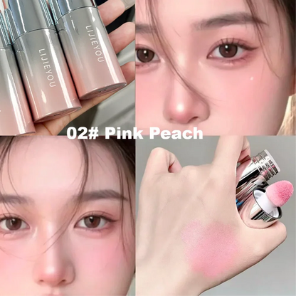 Blushimmer Vitality Liquid Blush & Lip Tint in a sleek bottle, showcasing the moisturizing water glow formula for lips and cheeks.