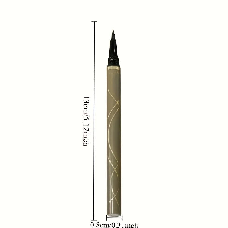 Black waterproof liquid eyeliner pen with fine tip from Blushimmer, designed for precise, long-lasting eye makeup application.