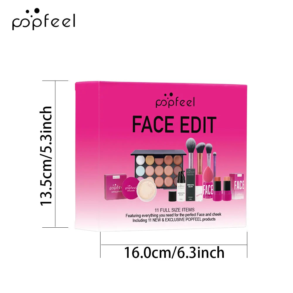 Blushimmer POPFEEL Valentine’s Day makeup gift set with 11-piece all-in-one kit including concealer and makeup tools for women and girls.