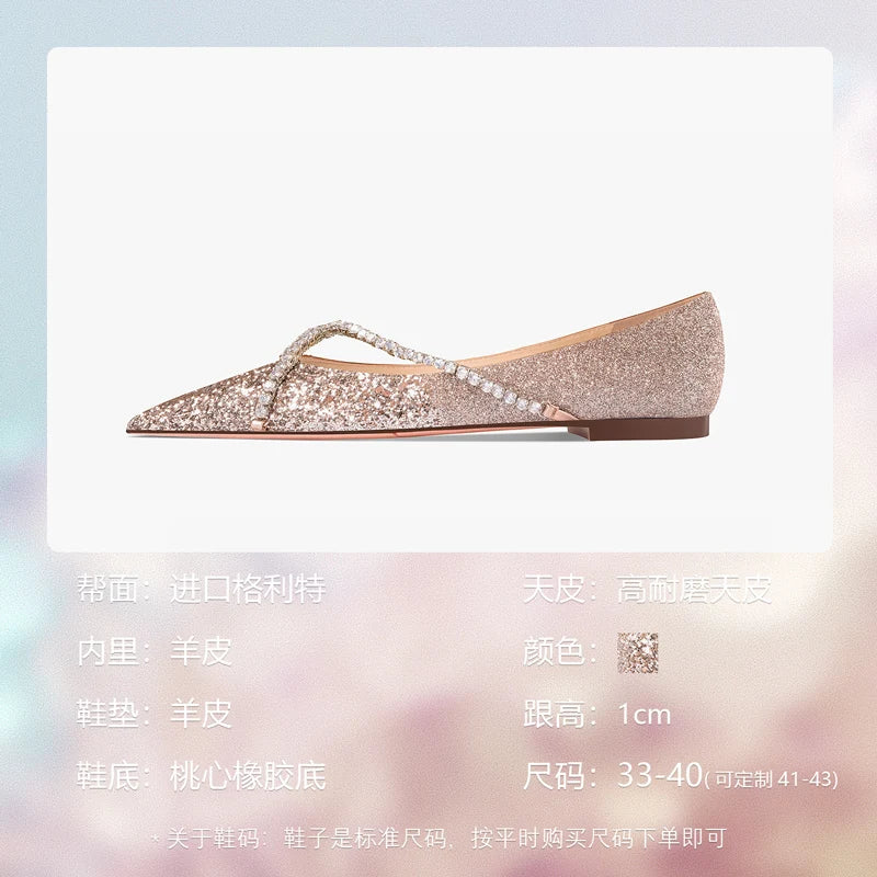 luxury women's shoes shoes woman 2024 trend Star style Comfortable Pointed Toe Shoe Backless Loafers Fashion Party Low Heel Girl