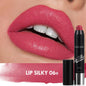 Blushimmer matte waterproof lipstick pencil with nude lip stain and long-lasting, non-stick cosmetic lip makeup in a sleek pen format.