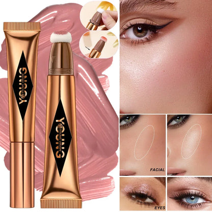Blushimmer Young Vision air cushion powder blusher stick in high gloss liquid rouge, available in 6 colors.