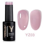 Blushimmer YOKEFELLOW 10ml nude pink gel nail polish bottle with translucent gel, soak-off UV formula, long-lasting finish