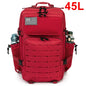 Adventure Club Store tactical backpack with water bottle holder, suitable for men and women, ideal for outdoor activities and school.