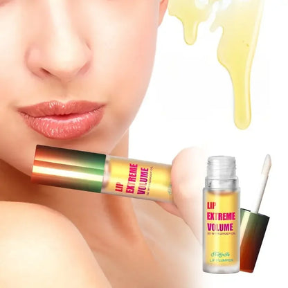 1/2Pcs Ginger And Mint Lip Plumper Oil Radiant,Plumping Lip Volumizing Serum for Smoother,Fuller Lips for Youthful and Sexy Look