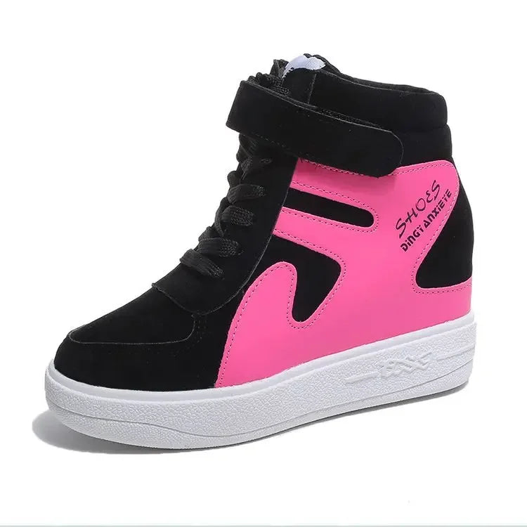 Red Sneakers Women High Top Platform Sneakers Women Casual Wedges Shoes Womens Shoes Black Platform Vulcanize Shoes Women