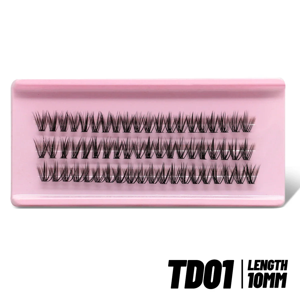 Blushimmer GROINNEYA eyelash clusters, 320 pcs, natural volume lash extension tray with mixed cluster lashes on a black background.