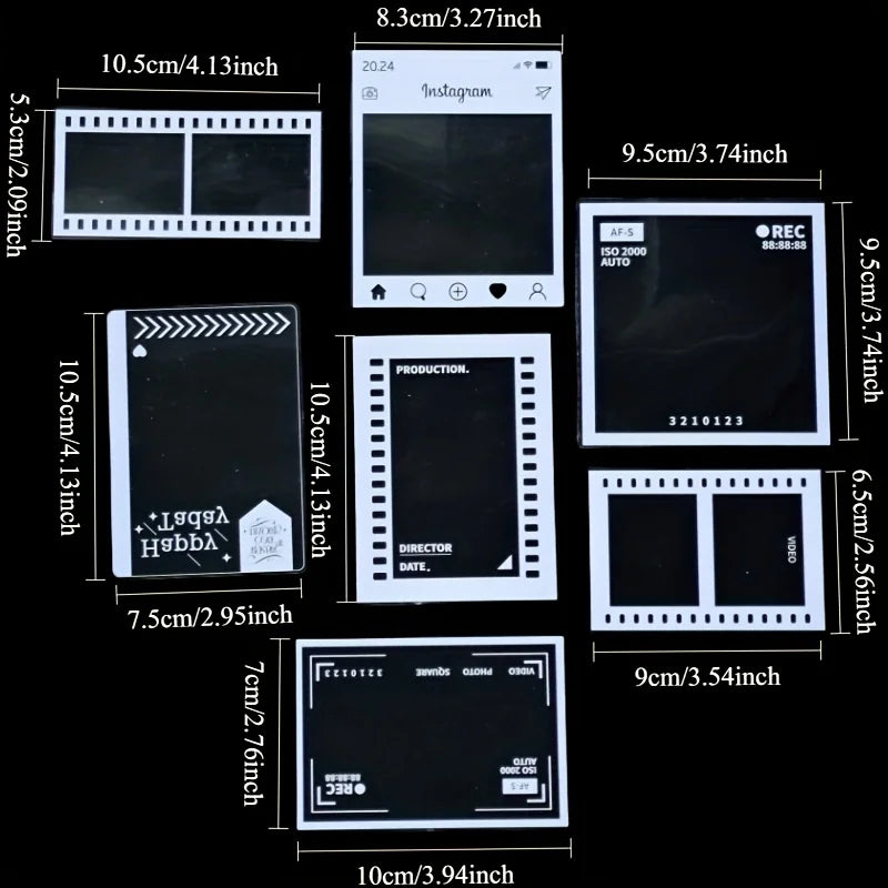 20PCS Transparent Self-adhesive Paper DIY Handicrafts - Suitable for Decorating Scrapbooks and Bookmarks