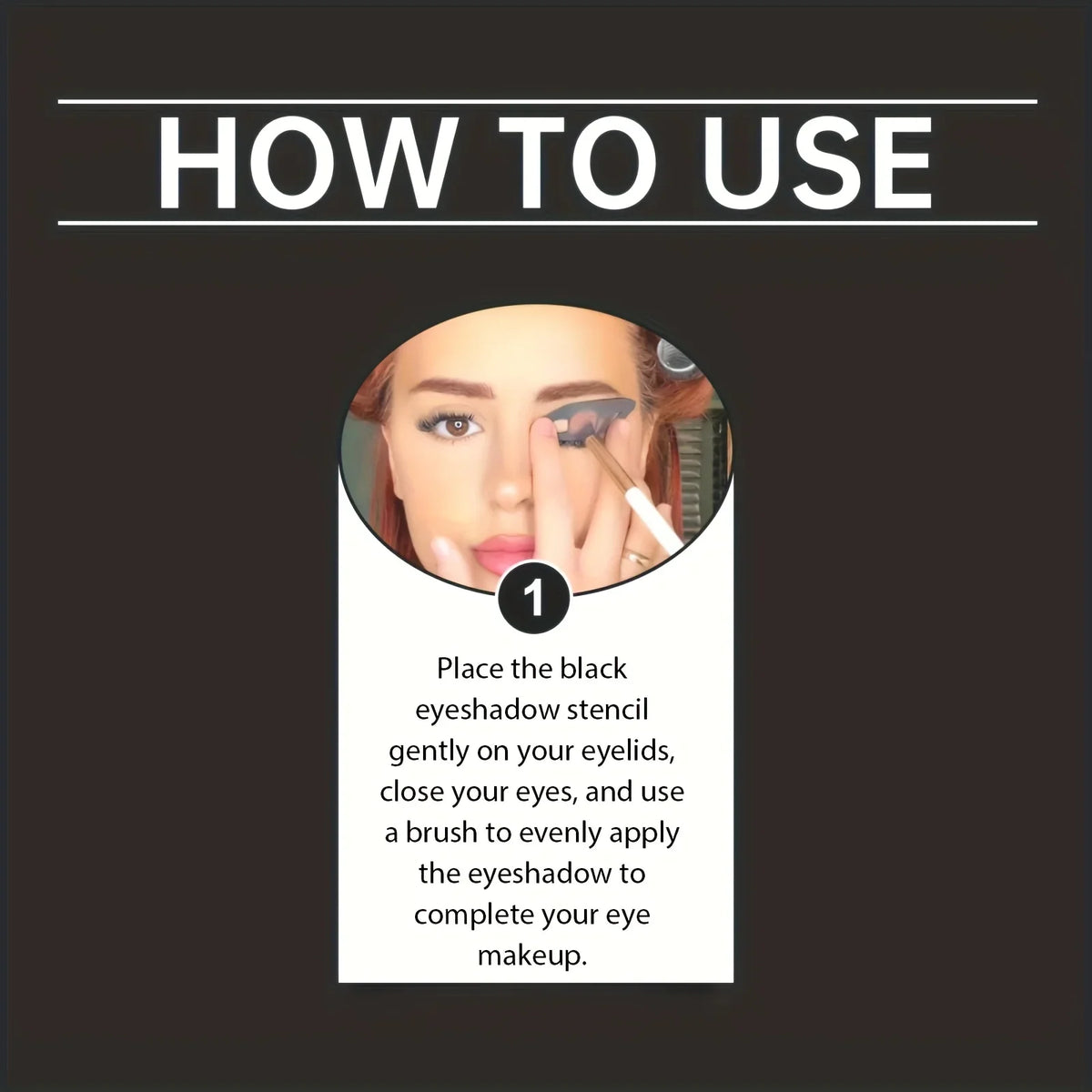 Blushimmer Eye Makeup Assistant with two eyeshadow brushes and molds for quick, precise eyeshadow application and blending.