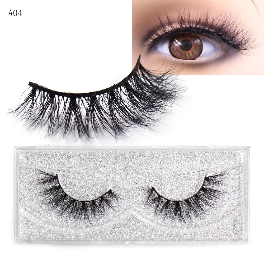 Blushimmer LEHUAMAO 5D Mink Hair false eyelashes with wispy, cross design, fluffy and natural for makeup and eyelash extension.