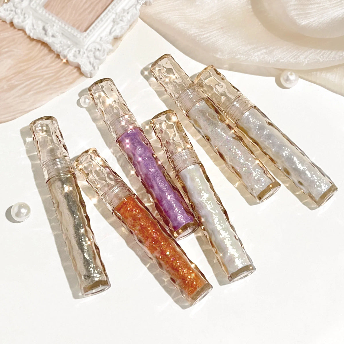 Flowing light, sparkling liquid eye shadow, pearlescent, broken diamond, high-light lying silkworm monochrome eye shadow liquid
