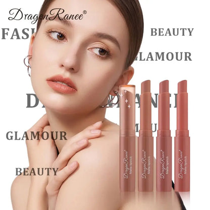 Blushimmer matte waterproof lipstick in a rich, velvety shade with a non-fading, moisturizing finish, ideal for European and American makeup.