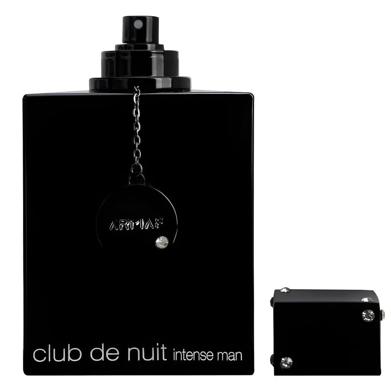 Armaf Club De Nuit Intense for Men Eau de Toilette spray in 3.6 oz, featuring spicy wood scent and original Arab perfume.