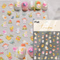 Brown 5D Japanese Kawaii bear nail art stickers by Blushimmer, self-adhesive cartoon animal decals for DIY nail decoration.
