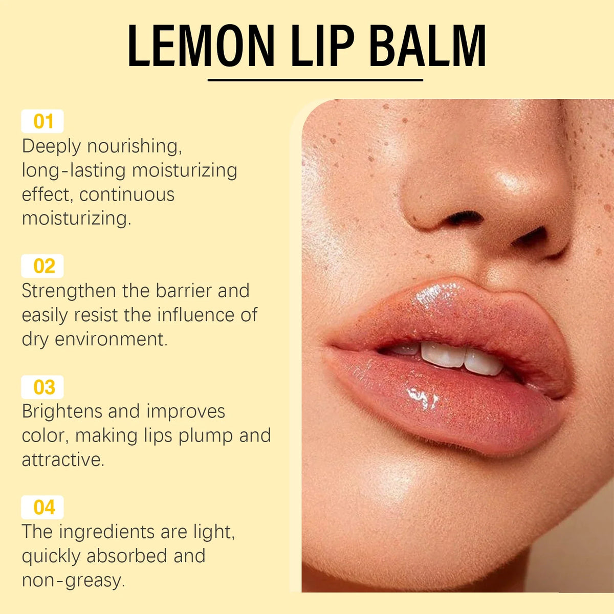 Blushimmer Lemon Ginger Lip Balm with turmeric, moisturizing gloss, exfoliating mask, and dark melanin removal for radiant lips.