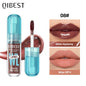 Blushimmer QIBEST Hydrating Crystal Lip Gloss with mirror water glaze finish, long-lasting moisturizing lip tint in a sleek container