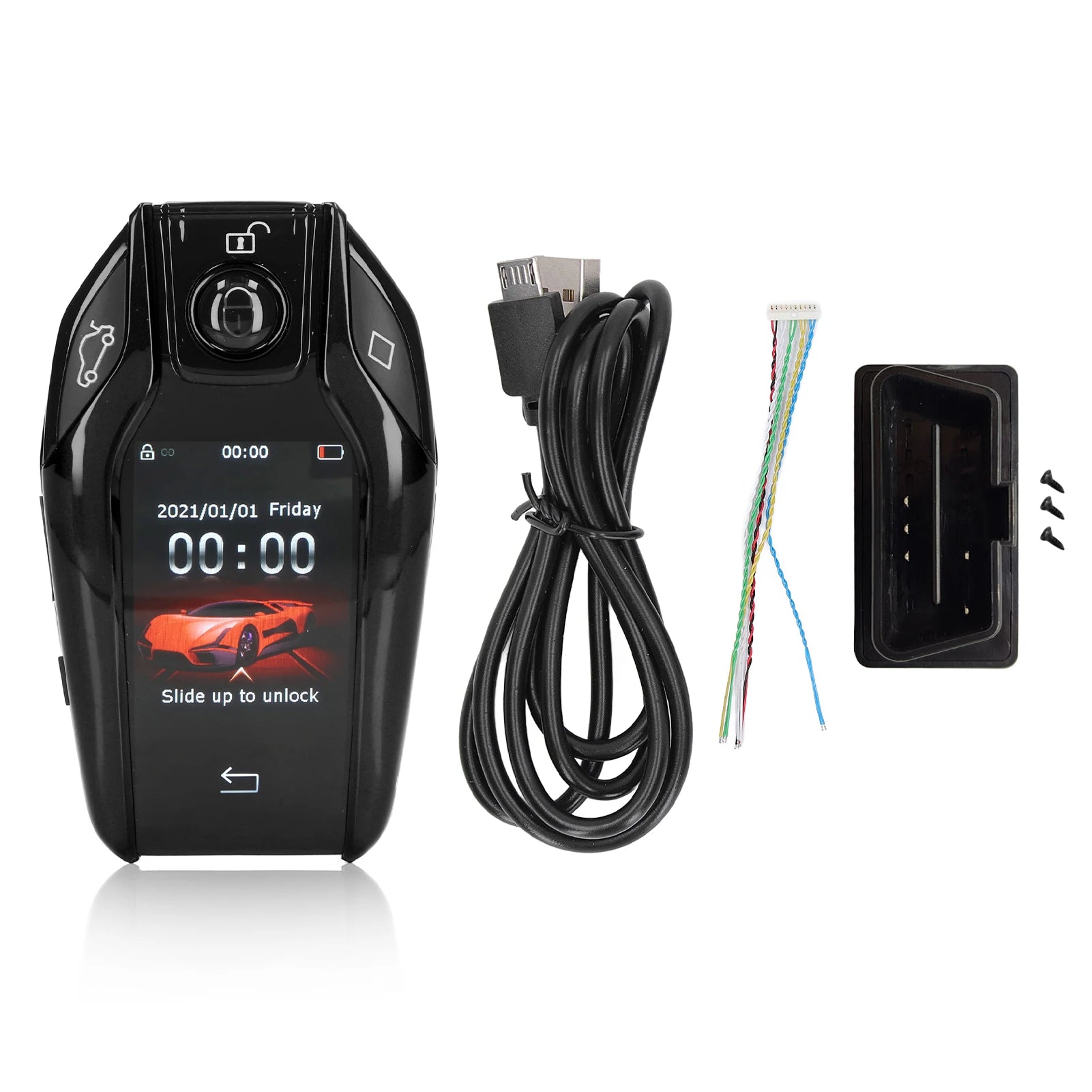 Car Smart Key, Universal TK800+ LCD Touch Screen Smart Key Remote Keyless Entry for All Start Stop Engine Button Models