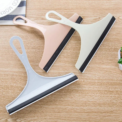 Soft Silicone Glass Scraper Wiper Car Mirror Cleaner Shower Squeegee Window Cleaning Brush Holder Kitchen Bathroom Accessories
