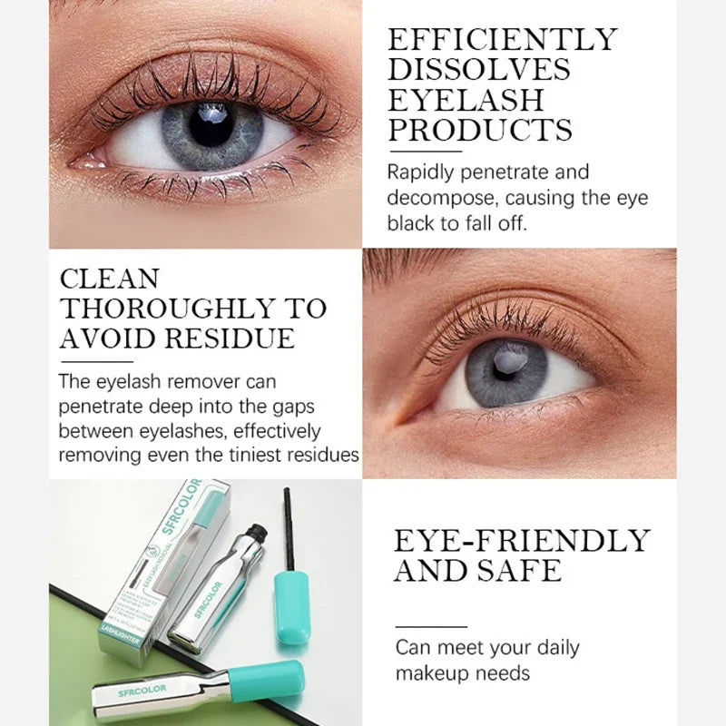 Blushimmer eye-specific remover oil for lashes, deep clean, gentle, quick removal, non-irritating eye cleansing formula in a small bottle.
