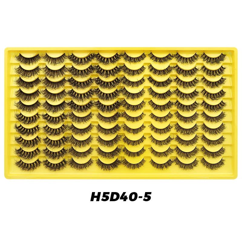 Blushimmer DINGSEN 40 pairs faux mink volume strip eyelashes kit with soft, natural-looking false eyelash extensions.