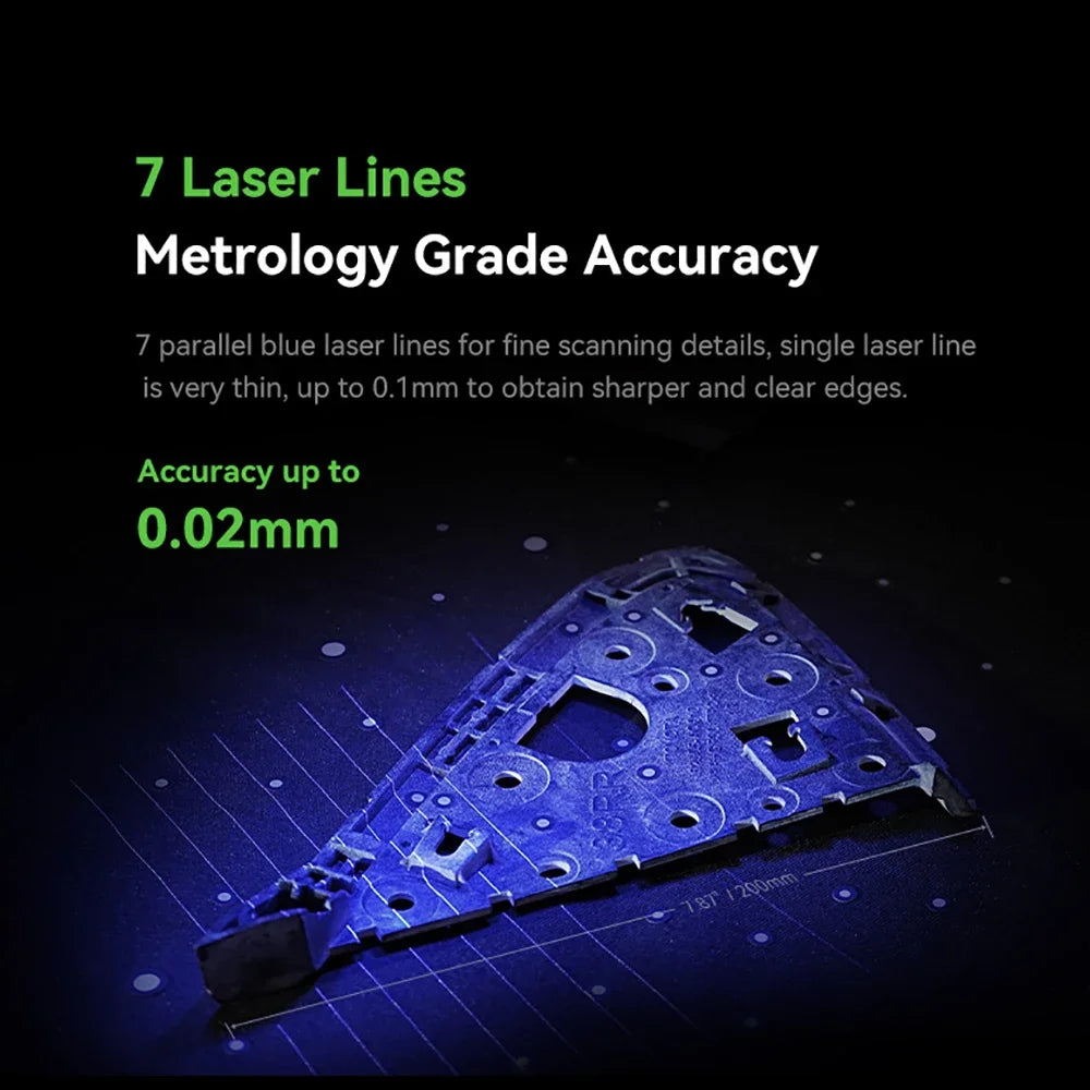 Creality CR-Scan Raptor 3D Scanner for K1/KC1/K1-Max Hybird Blue Laser & NIR Maximum 0.02mm Accuracy