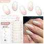 Harunouta gradient red marble gel nail strips with gold lines, semi-cured DIY gel polish stickers for UV/LED nails by Blushimmer