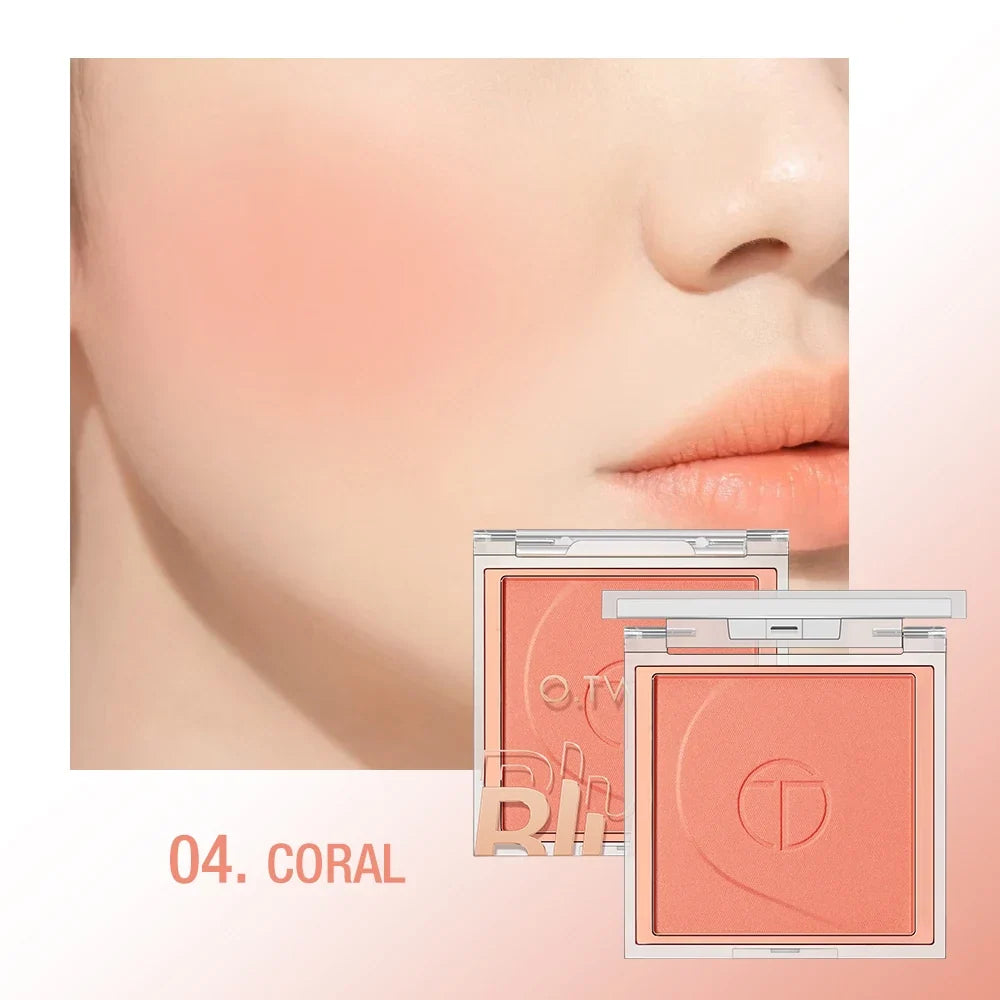 O.TWO.O 6 Color Blusher Mineral Soft Powder Long Lasting Natural Cheek Contour Palette Blush Shadow Matte Rouge Powder