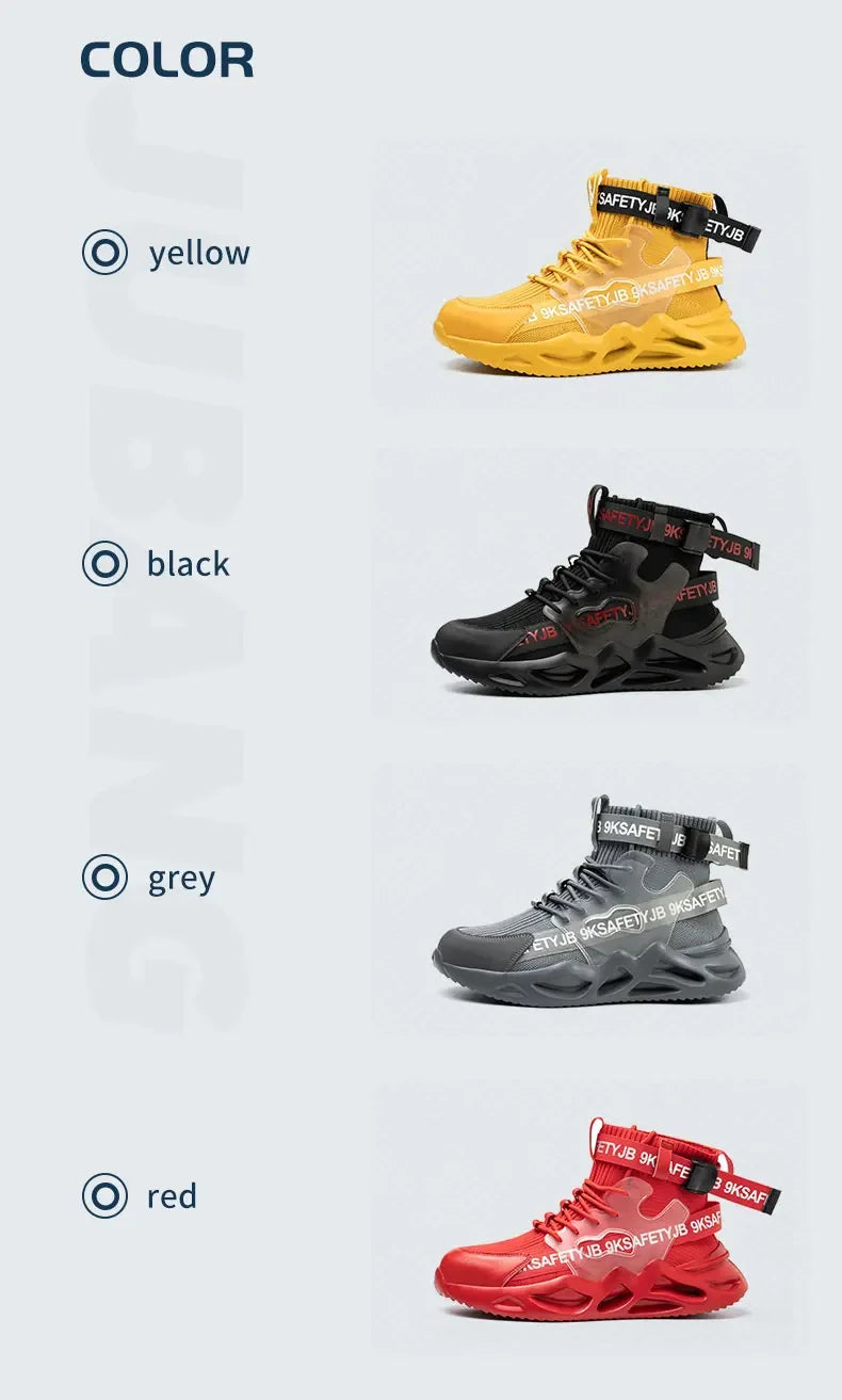 steel toe safety boots for men protective shoes industrial safety shoe woman light work shoes anti-puncture work safety sneakers