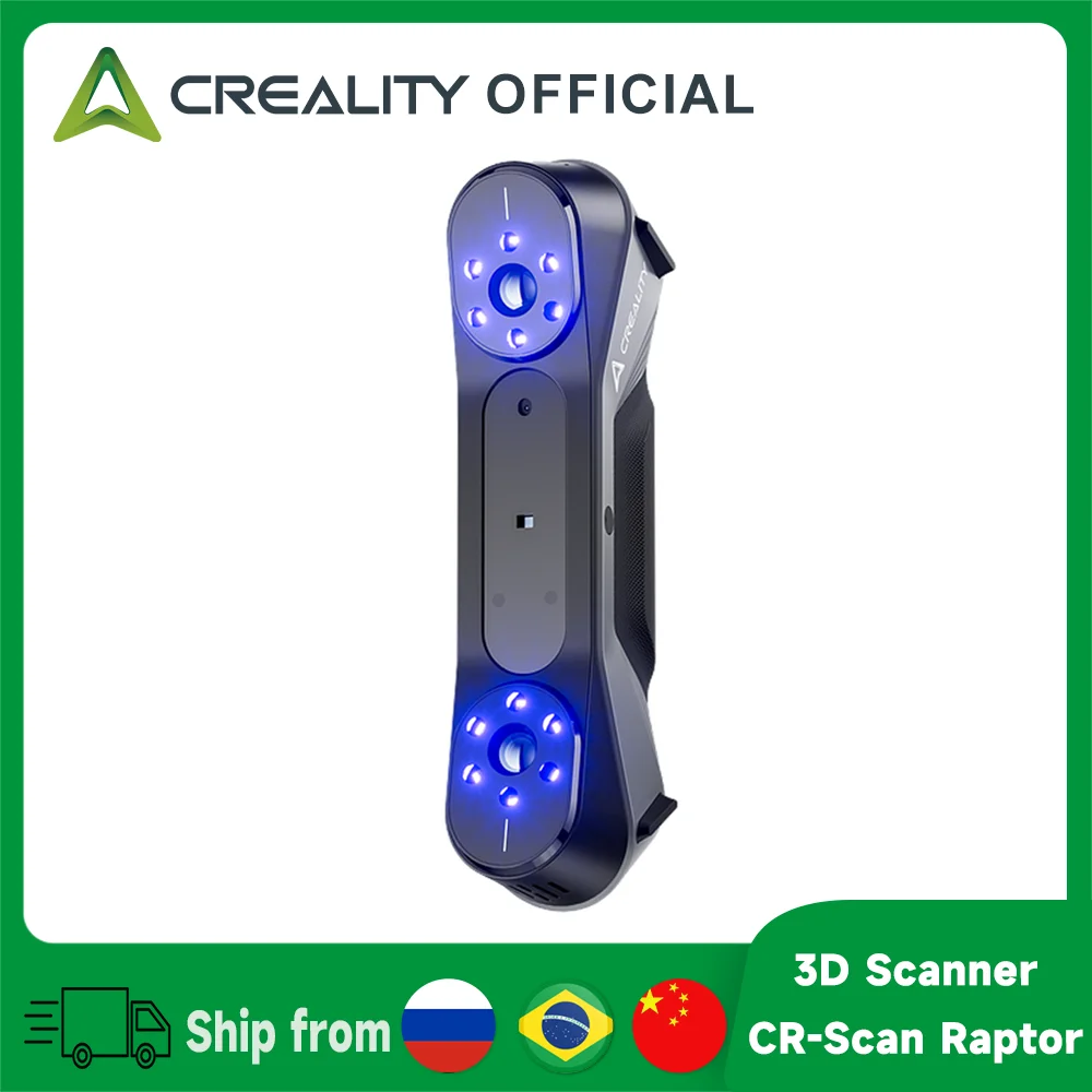 Creality 3D Scanner CR-Scan Raptor Multiple-line Blue NIR 0.02mm Accuracy 60FPS Anti-Shake Tracking Scanning 24Bit Color Scanner