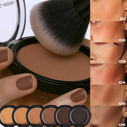 Blushimmer silky matte bronzer contour powder palette for face shaping, nose shadow, and long-lasting 3D makeup look.