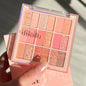 Blushimmer 18-color color blocking eyeshadow palette with pink, purple, and summer ice cream shades for vibrant Korean makeup looks