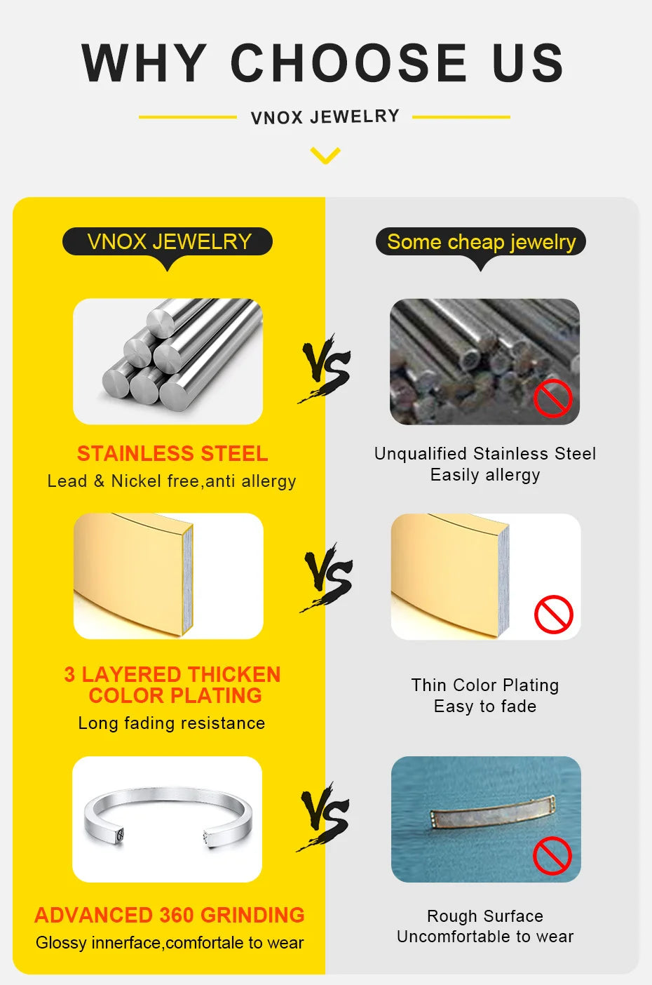 Vnox Stylish Black Triangle Beads Bracelets for Men Women, Stretch Unisex Gallstone Handmade Hematite Wristband Jewelry