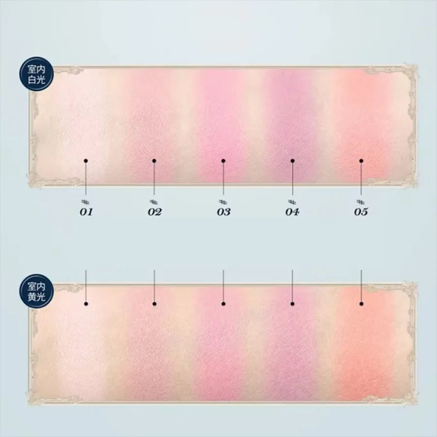 Blushimmer Flowerknows Garden Rose blush powder for cheeks with a natural matte finish, cruelty-free contour face makeup.