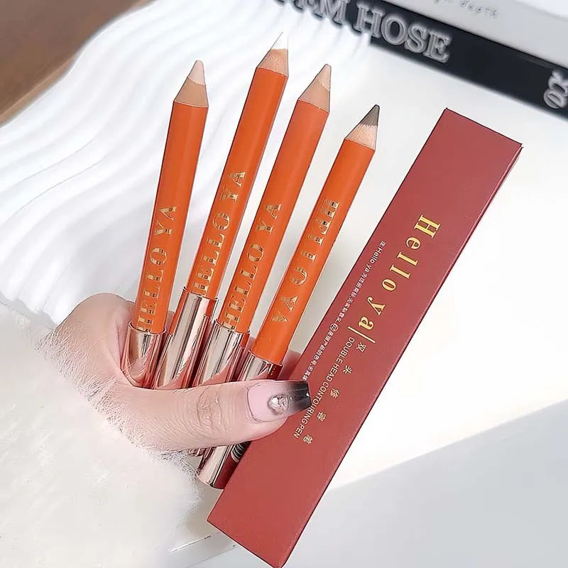 Double-ended Contouring Shading Pen Face Brighten Nose Shadow Profile  Natural Three-dimensional Highlight Stick Korean Makeup
