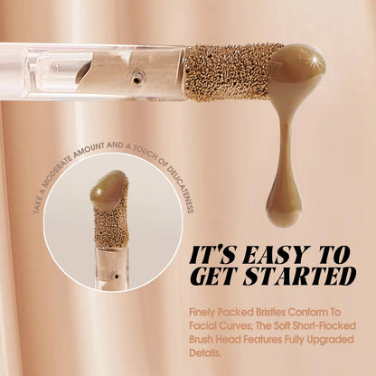 Blushimmer liquid highlighter, blush, and contour stick set for face and body with a silky glow, matte pink shadow makeup.