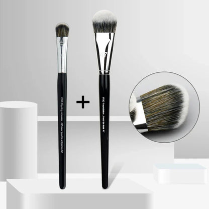 Blushimmer LOYBJ professional foundation brush with broom head for liquid foundation, concealer, and face makeup application.