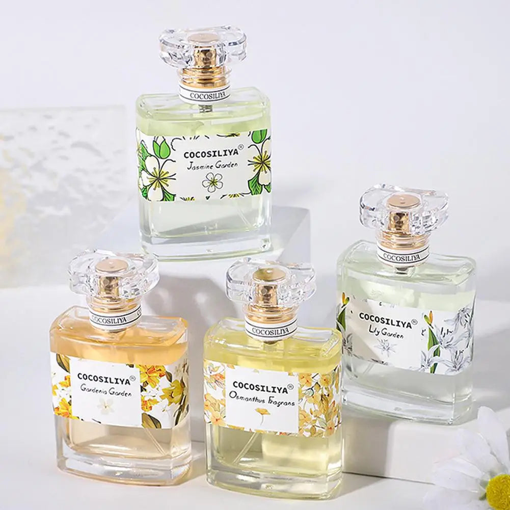 Blushimmer COCOSILIYA women’s perfume bottle with floral scent, featuring osmanthus, rose, lavender, and gardenia notes.